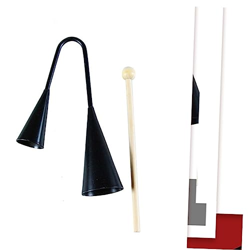 EXQUIMEUBLE Agogo Bell Zweifarbige Glocke mit Holzstab Musikinstrument für Kleine Handliches Beater Instrument für Frühpädagogik Schwarz EXQUIMEUBLE Agogo Bell Zweifarbige Glocke mit Holzstab Musikinstrument für Kleine Handliches Beater Instrument für Frühpädagogik Schwarz von EXQUIMEUBLE