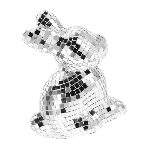 EXQUIMEUBLE Disco Kaninchen Spiegelball Handgefertigte Tischdekoration für Hochzeiten Partys und Feste Reflektierendes Ornament für Festliche Tierfigur und Partyzubehör EXQUIMEUBLE Disco Kaninchen Spiegelball Handgefertigte Tischdekoration für Hochzeiten Partys und Feste Reflektierendes Ornament für Festliche Tierfigur und Partyzubehör von EXQUIMEUBLE