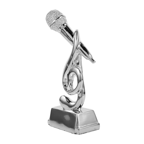 EXQUIMEUBLE Mikrofon-trophäe Aus Silber Für Gesangswettbewerbe Elegante Auszeichnung Für Karaoke-Partys Musikalische Erfolge Und Kreative Tischdekoration Für Sänger Und Musikliebhaber EXQUIMEUBLE Mikrofon-trophäe Aus Silber Für Gesangswettbewerbe Elegante Auszeichnung Für Karaoke-Partys Musikalische Erfolge Und Kreative Tischdekoration Für Sänger Und Musikliebhaber von EXQUIMEUBLE