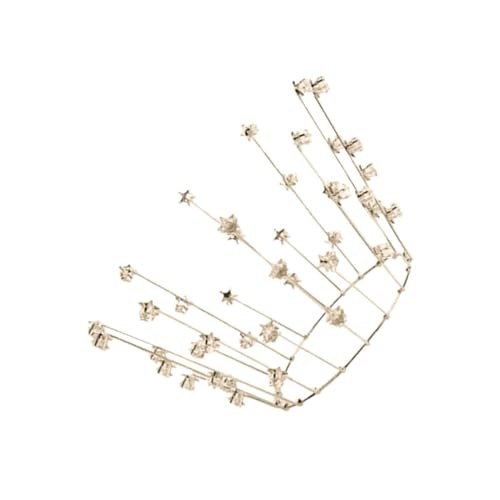 EXQUIMEUBLE Fünf-Punkte-Sternkrone haaraccessoires luxlly birthday cake decoration birthday cake topper wunderschönen luxury weiblich deko zarte Kopfbedeckung frauen kopfschmuck von EXQUIMEUBLE