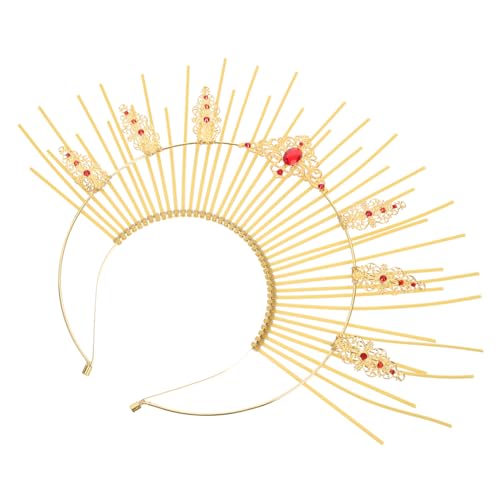 EXQUIMEUBLE Gelbes Gothic Sonnenkranz Haarreif Damen Party Haaraccessoire Stirnband für Tanzfest Hochzeit und Kostüm von EXQUIMEUBLE
