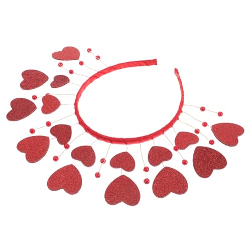 EXQUIMEUBLE Haarreif Glitzer Damen Valentinstag Stirnband Hochzeitsaccessoire für Besondere Anlässe Bequemer Eleganter Kopfschmuck Feiertagsdeko von EXQUIMEUBLE