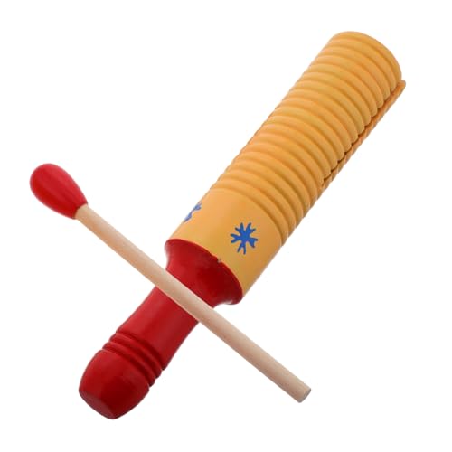 EXQUIMEUBLE Holz Guiro Instrument für Pädagogisches Musikinstrument mit Schlägel für Kindergarten und Frühe Einfach zu Spielendes Rhythmusspielzeug für Musikunterricht und EXQUIMEUBLE Holz Guiro Instrument für Pädagogisches Musikinstrument mit Schlägel für Kindergarten und Frühe Einfach zu Spielendes Rhythmusspielzeug für Musikunterricht und von EXQUIMEUBLE