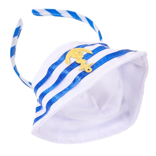 EXQUIMEUBLE Kapitänsmütze Haarreifen Matrosen Stirnband für Kostümpartys Cosplay Halloween Nautisches Accessoire für Damen und Herren mit Kreativem Design von EXQUIMEUBLE