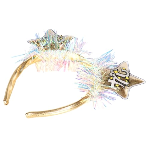 EXQUIMEUBLE Leichtes Glitzerndes Year Party Stirnband mit Dekorativem Fünf Punkte Stern Vielseitig für Silvester Karneval Hochzeit und Geburtstagsfeiern Geeignet von EXQUIMEUBLE