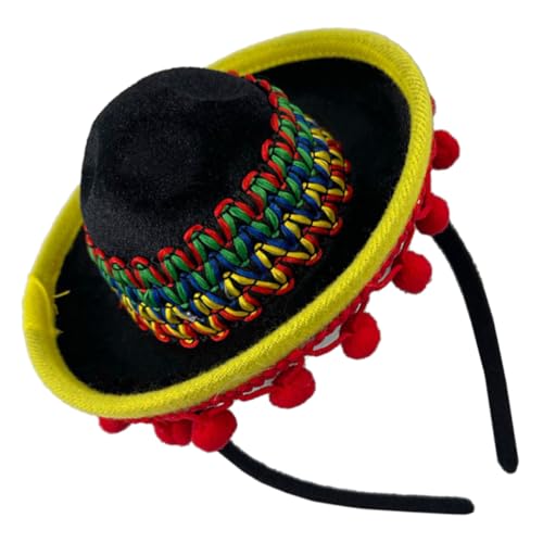 EXQUIMEUBLE Mexikanisches Party haarreif Kostüm mit Sombrero design Festlich und Kreativ Langlebig und Formbeständig für Cinco De Mayo Karneval Cosplay und Themenpartys von EXQUIMEUBLE