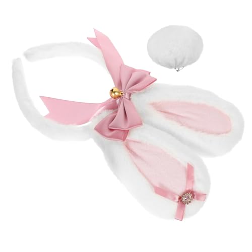 EXQUIMEUBLE Plüsch Hasenohren Stirnband mit Flauschigem Tierohren Haarband für Cosplay Party Karneval und Halloween Zubehör für Lustige Kostüme und Festliche Anlässe von EXQUIMEUBLE