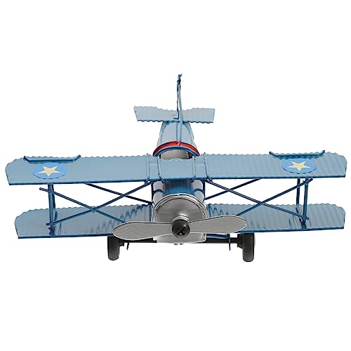 EXQUIMEUBLE Retro Flugzeug Modell aus Langlebige Vintage Deko Design für Wohnzimmer Schlafzimmer Büro Leichtes Flugzeug Ornament Einzigartiges Home Decor von EXQUIMEUBLE