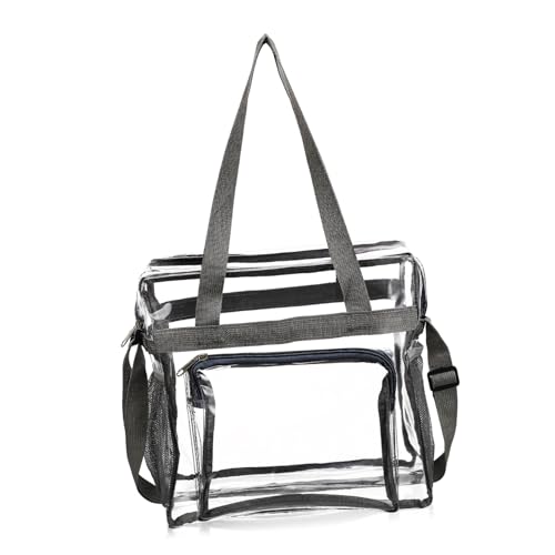 EXQUIMEUBLE Transparente Tragetasche mit Großem Fassungsvermögen für Konzerte Sportveranstaltungen und Reisen Vielseitige Schulter und Handtasche mit Mehreren Fächern für Optimale Organisation EXQUIMEUBLE Transparente Tragetasche mit Großem Fassungsvermögen für Konzerte Sportveranstaltungen und Reisen Vielseitige Schulter und Handtasche mit Mehreren Fächern für Optimale Organisation von EXQUIMEUBLE