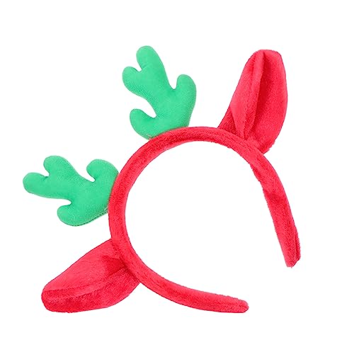 EXQUIMEUBLE Weihnachtlicher Plüsch Haarreif mit Kreativem Rentiergeweih Design Weiches Stirnband für Festliche Partys Weihnachten Kostümfeiern und Fotospaß Langlebig und Bequem von EXQUIMEUBLE