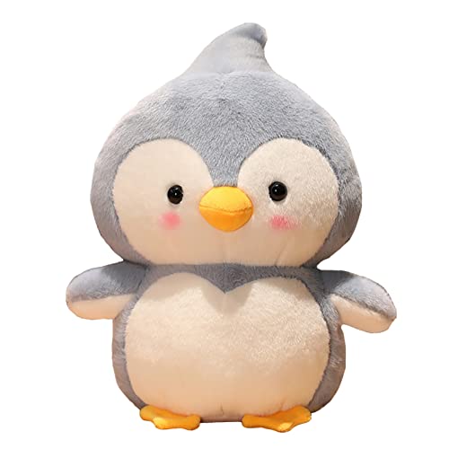 EXQULEG Pinguin Plüschtier, Pinguin Stofftier Kuscheltier, Süßes Pinguin Plüsch Spielzeug Pinguinpuppe Kissen Geschenk für Kinder Mädchen Junge (Hellblau,35cm) von EXQULEG