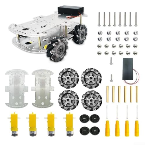 EXTRWORY DIY Mecanum Wheel Car Kit 4WD Smart Robot with Metal Chassis TT Motor Omnidirectional Movement Tool for Raspberry Pi for Arduino EXTRWORY DIY Mecanum Wheel Car Kit 4WD Smart Robot with Metal Chassis TT Motor Omnidirectional Movement Tool for Raspberry Pi for Arduino von EXTRWORY