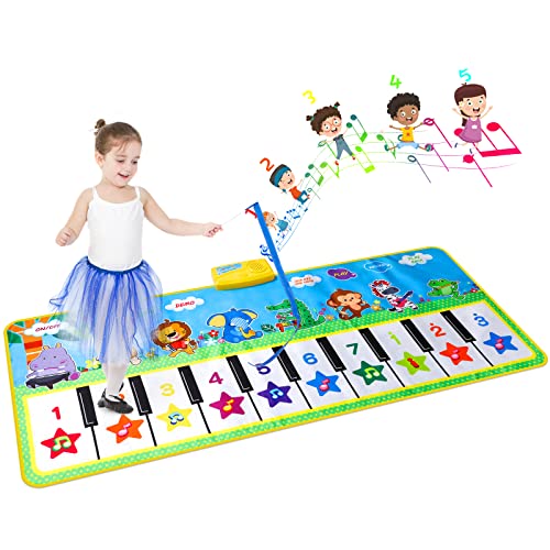 EXTSUD Klaviermatte,Kinderspielzeug Geschenk für Jungen Mädchen,Kleinkind Tanzmatten,Baby Spielzeug ab 1 Jahr Geschenk,Große Instrumenten Klaviertastatur,Keyboard Musikmatte,Kindergeburtstag Geschenk EXTSUD Klaviermatte,Kinderspielzeug Geschenk für Jungen Mädchen,Kleinkind Tanzmatten,Baby Spielzeug ab 1 Jahr Geschenk,Große Instrumenten Klaviertastatur,Keyboard Musikmatte,Kindergeburtstag Geschenk von EXTSUD