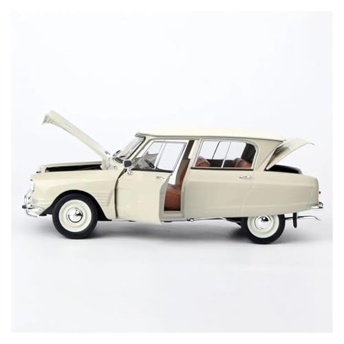 1/18 for Citroen Ami 6 1964/1965 Legierung Klassische Auto Modell Sammlerstücke Legierung Auto Modell Statische Miniatur Fahrzeug Modell(White) von EXYFRUX