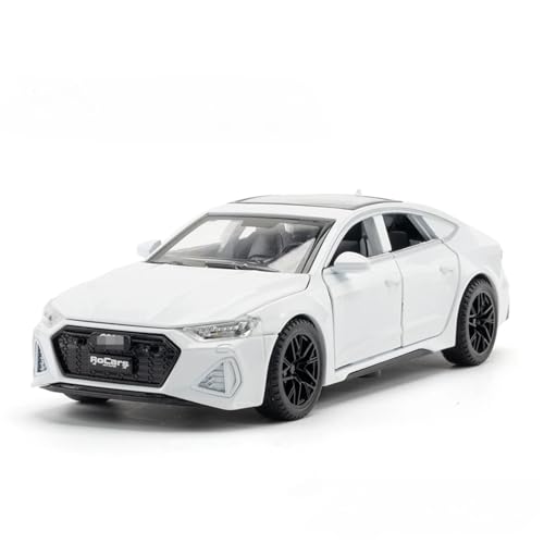 1/32 for Audi RS7 Performance-Sportwagen Legierung Druckguss-Automodell Simulation Miniaturfahrzeugmodell Ornamente(White) von EXYFRUX
