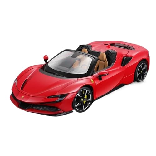 1:18 for Ferrari SF90 Cabrio Supercar Legierung Auto Modell Statische Miniatur Fahrzeug Modell Dekoration Sammlung(Convertible Red) von EXYFRUX