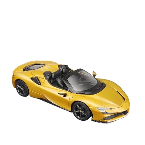 1:18 for Ferrari SF90 Cabrio Supercar Legierung Auto Modell Statische Miniatur Fahrzeug Modell Dekoration Sammlung(Convertible Yellow) von EXYFRUX