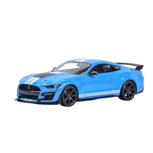 1:18 for Ford Mustang 2020 Shelby GT500 Sportwagen Legierung Druckguss Automodell Miniatur Fahrzeugmodellsammlung(Blue-A) von EXYFRUX