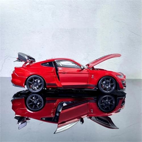 1:18 for Ford Mustang 2020 Shelby GT500 Sportwagen Legierung Druckguss Automodell Miniatur Fahrzeugmodellsammlung(Red) von EXYFRUX