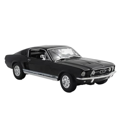 1:18 for Ford Mustang GTA 1967 1968 Oldtimer Legierung Druckguss Automodell Sammlung Miniatur Fahrzeugmodell(Black) von EXYFRUX
