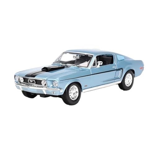1:18 for Ford Mustang GTA 1967 1968 Oldtimer Legierung Druckguss Automodell Sammlung Miniatur Fahrzeugmodell(Blue) von EXYFRUX
