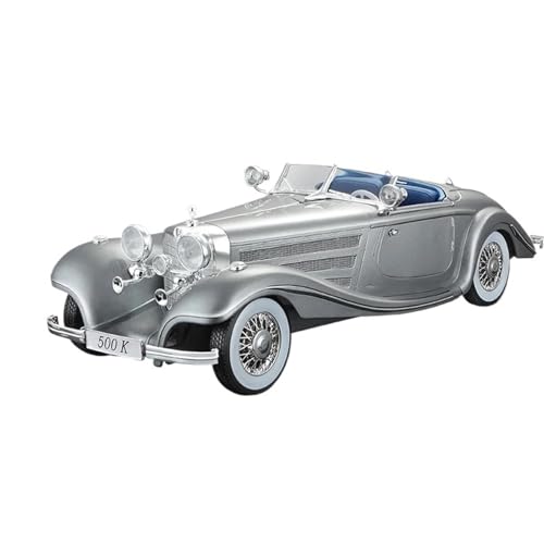 1:18 for Mercedes Benz Vintage 500K Legierung Druckguss Auto Modell Simulation Miniatur Fahrzeug Modell Ornamente Sammlung(Gray) von EXYFRUX