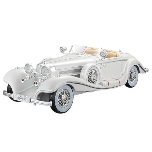 1:18 for Mercedes Benz Vintage 500K Legierung Druckguss Auto Modell Simulation Miniatur Fahrzeug Modell Ornamente Sammlung(White) von EXYFRUX