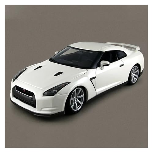 1:18 for Nissan 2009 GTR R35 Legierung Auto Modell Statische Miniatur Fahrzeug Modell Dekoration Schmücken Sammlung(White) von EXYFRUX
