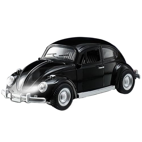 1:18 for Volkswagen Classic Beetle 1955 Druckgusslegierung Automodell Miniatursimulation Fahrzeugmodell Ornamente(Black) von EXYFRUX