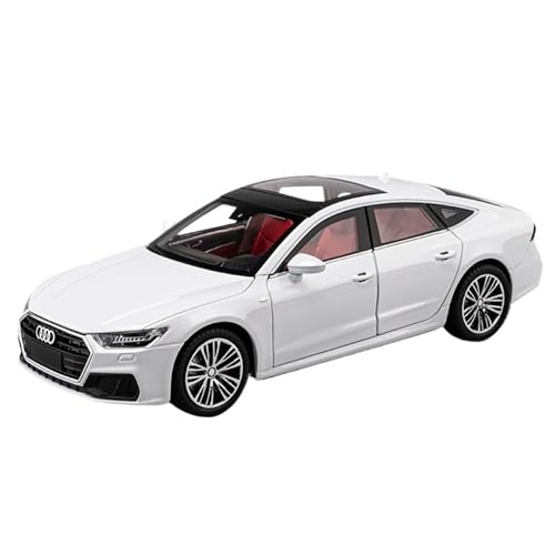 1:24 for Audi A7 Klassische Limousine Diecast Legierung Auto Modell Miniatur Simulation Fahrzeug Modell Ornamente Dekorative(White) von EXYFRUX