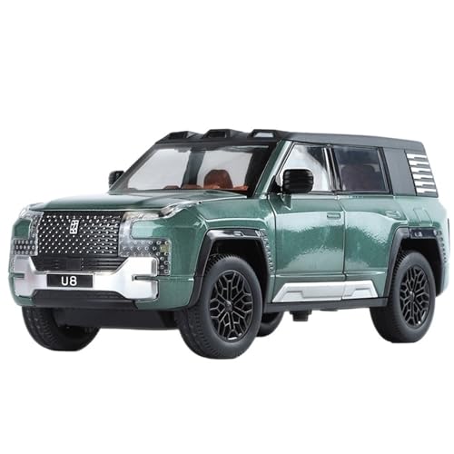 1:24 for BYD U8 New Energy SUV Legierung Druckguss Auto Modell Simulation Miniatur Fahrzeug Modell Dekoration Ornamente(Green) von EXYFRUX