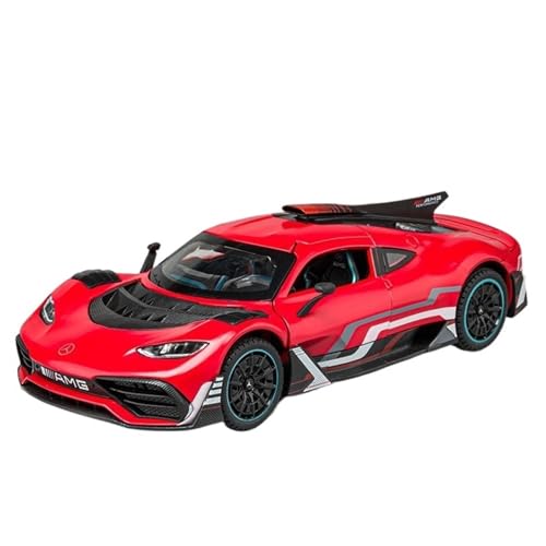 1:24 for Benz AMG ONE Sportwagen Graffiti-Version Druckguss-Legierung Automodell Miniatursimulation Fahrzeugmodell(Red) von EXYFRUX
