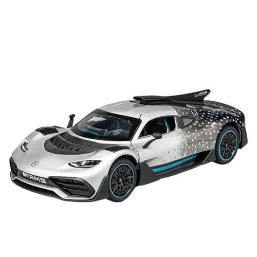 1:24 for Benz AMG ONE Sportwagen Graffiti-Version Druckguss-Legierung Automodell Miniatursimulation Fahrzeugmodell(Silver) von EXYFRUX