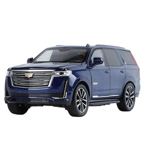 1:24 for Cadillac Escalade SUV In Voller Größe Legierung Druckguss-Automodell Simulation Miniaturfahrzeugmodell Ornamente(Blue) von EXYFRUX