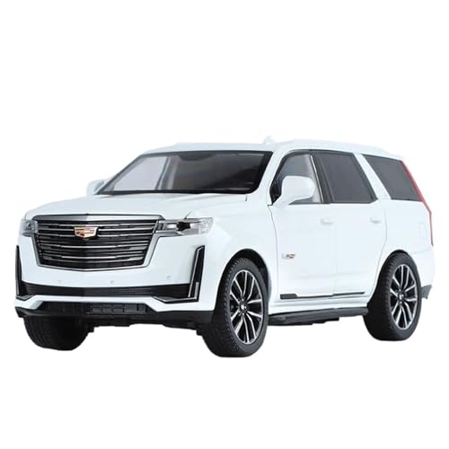 1:24 for Cadillac Escalade SUV In Voller Größe Legierung Druckguss-Automodell Simulation Miniaturfahrzeugmodell Ornamente(White) von EXYFRUX