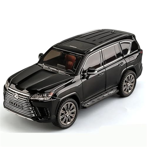 1:24 for Lexus LX600 SUV Legierung Druckguss Auto Modell Simulation Miniatur Fahrzeug Modell Dekoration Ornamente(Black) von EXYFRUX