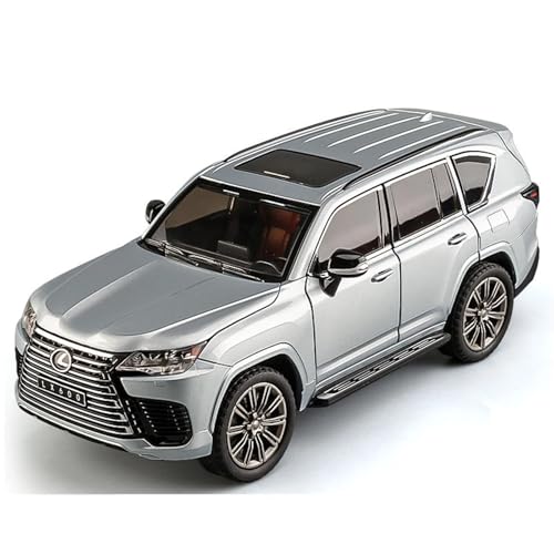 1:24 for Lexus LX600 SUV Legierung Druckguss Auto Modell Simulation Miniatur Fahrzeug Modell Dekoration Ornamente(Silvery) von EXYFRUX