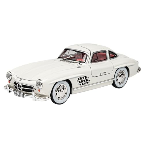 1:24 for Mercedes Benz Classic 300SL Druckgusslegierung Automodell Miniatursimulation Fahrzeugmodell Ornamente(White) von EXYFRUX