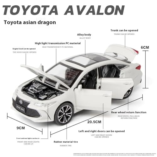 1:24 for Toyota Asian Dragon Diecast Alloy Automodell Miniatursimulation Fahrzeugmodell Ornamente Sammlung(Red) von EXYFRUX