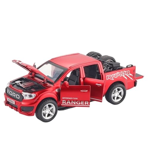 1:32 for Ford F350 Pickup Diecast Legierung Auto Modell Miniatur Simulation Fahrzeug Modell Ornamente Sammlung(Red) von EXYFRUX
