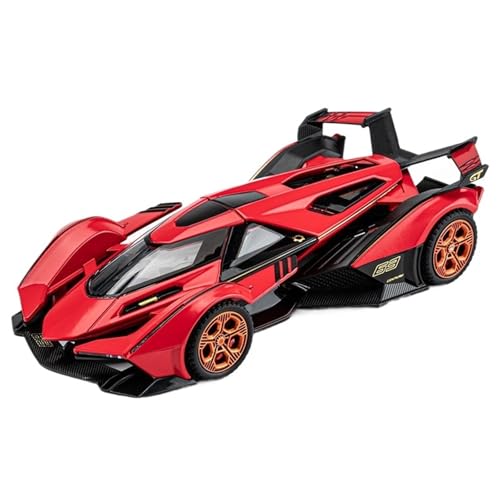 1:32 for Lamborghini V12 GT Supercar Diecast Legierung Auto Modell Miniatur Simulation Fahrzeug Modell Ornamente(Red) von EXYFRUX