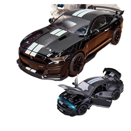 Druckguss 1/18 for Ford 2008 Shelby GT5OO Simulation Legierung Automodell Vollständig Geöffnete Tür Fahrzeugmodell Dekorationssammlung(Black) von EXYFRUX