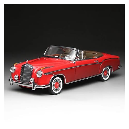 Druckguss 1/18 for Mercedes-Benz 1960 220 SE Vintage Cabrios Legierung Modell Simulation Voll Offene Tür Miniatur Fahrzeug Modell(Red) von EXYFRUX