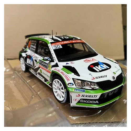 Druckguss 1/18 for Skoda Fabia R5#30 Legierung Rennmodell Rallye-Lackierung Komplett Geschlossene Statische Fahrzeugmodell-Sammlungsornamente von EXYFRUX