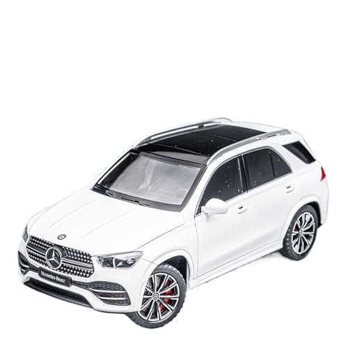 Druckguss 1/24 for Benz GLE350 SUV Legierung Automodell Simulation Sound Und Licht Pullback-Auto Vollständig Geöffnete Tür Fahrzeugmodell Dekoration(White) von EXYFRUX