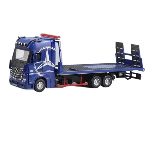 Druckguss 1/24 for Benz LKW Pritsche Transport Fahrzeug Legierung Anhänger Auto Modell Simulation Von Voll-tür Sound Und Licht Fahrzeug Modell(Blue) von EXYFRUX
