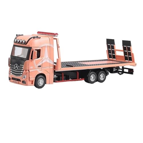Druckguss 1/24 for Benz LKW Pritsche Transport Fahrzeug Legierung Anhänger Auto Modell Simulation Von Voll-tür Sound Und Licht Fahrzeug Modell(Pink) von EXYFRUX