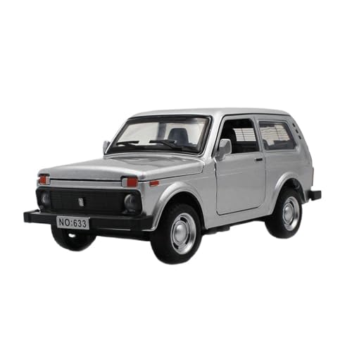 Druckguss 1/32 for Lada NIVA Legierung Geländewagenmodell Simulation Sound Und Licht Vollständig Geöffnete Tür Miniaturfahrzeugmodellsammlung(Niva Silver) von EXYFRUX