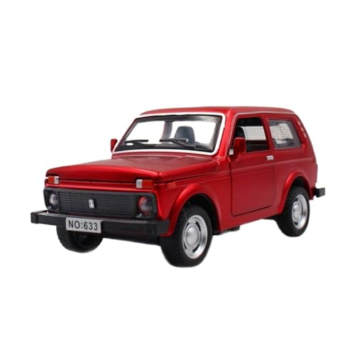 Druckguss 1/32 for Lada NIVA Legierung Geländewagenmodell Simulation Sound Und Licht Vollständig Geöffnete Tür Miniaturfahrzeugmodellsammlung(Niva red) von EXYFRUX