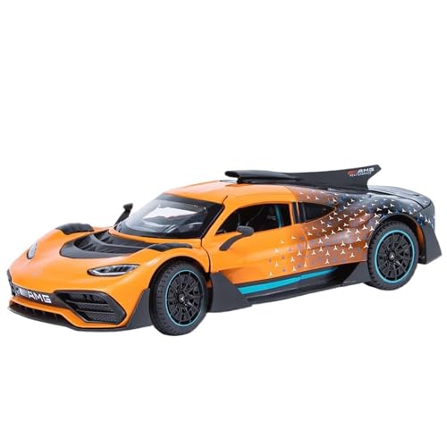 Druckguss 1:18 1:24 1:32 for Mercedes-Benz AMG ONE Series Legierung Automodell Simulation Ton Und Licht Miniatur Fahrzeugmodell Ornamente(Orange 1:24) von EXYFRUX